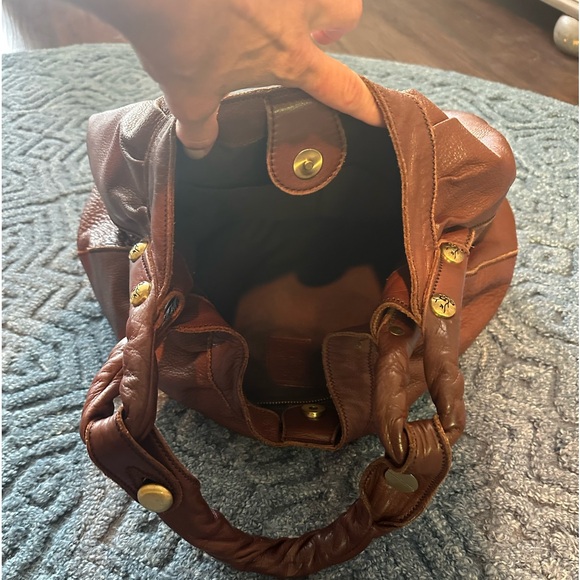 Lucky Brand Leather Boho Shoulder Handbag - Picture 5 of 10